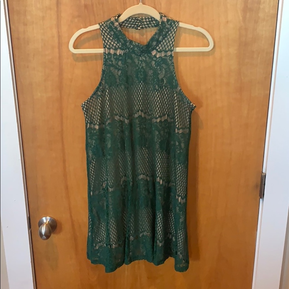 EUC Emerald Lace Dress